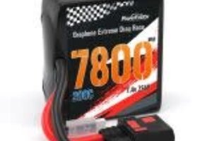 Powerhobby PHB2S7800MAH200CQS8 Powerhobby 2S 7800MAH 200C DRAG LIPO BATTERY PACK 2S6P w 8AWG Wire QS8 PLUG