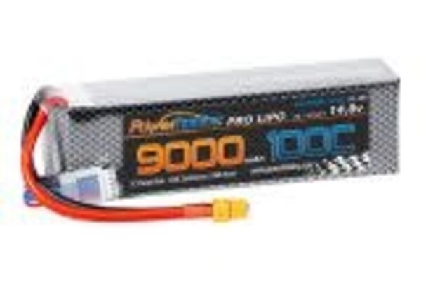 Powerhobby PHB4S9000100XT60 Powerhobby 4s 9000mah 100c Graphene Lipo Battery w XT60 Plug + Adapter