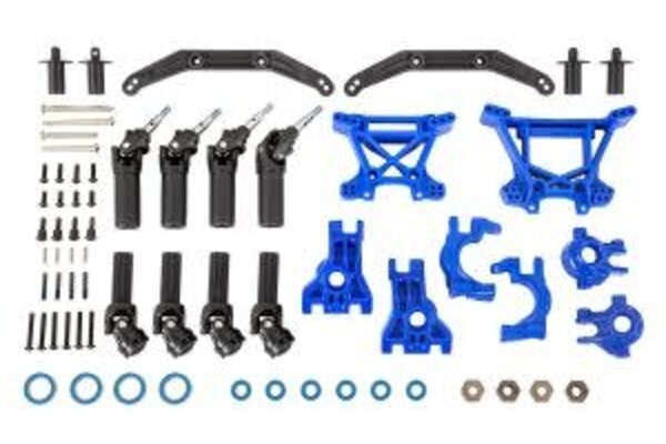 Traxxas 9080X Outer Driveline & Suspension Upgrade Kit, extreme heavy duty, blue