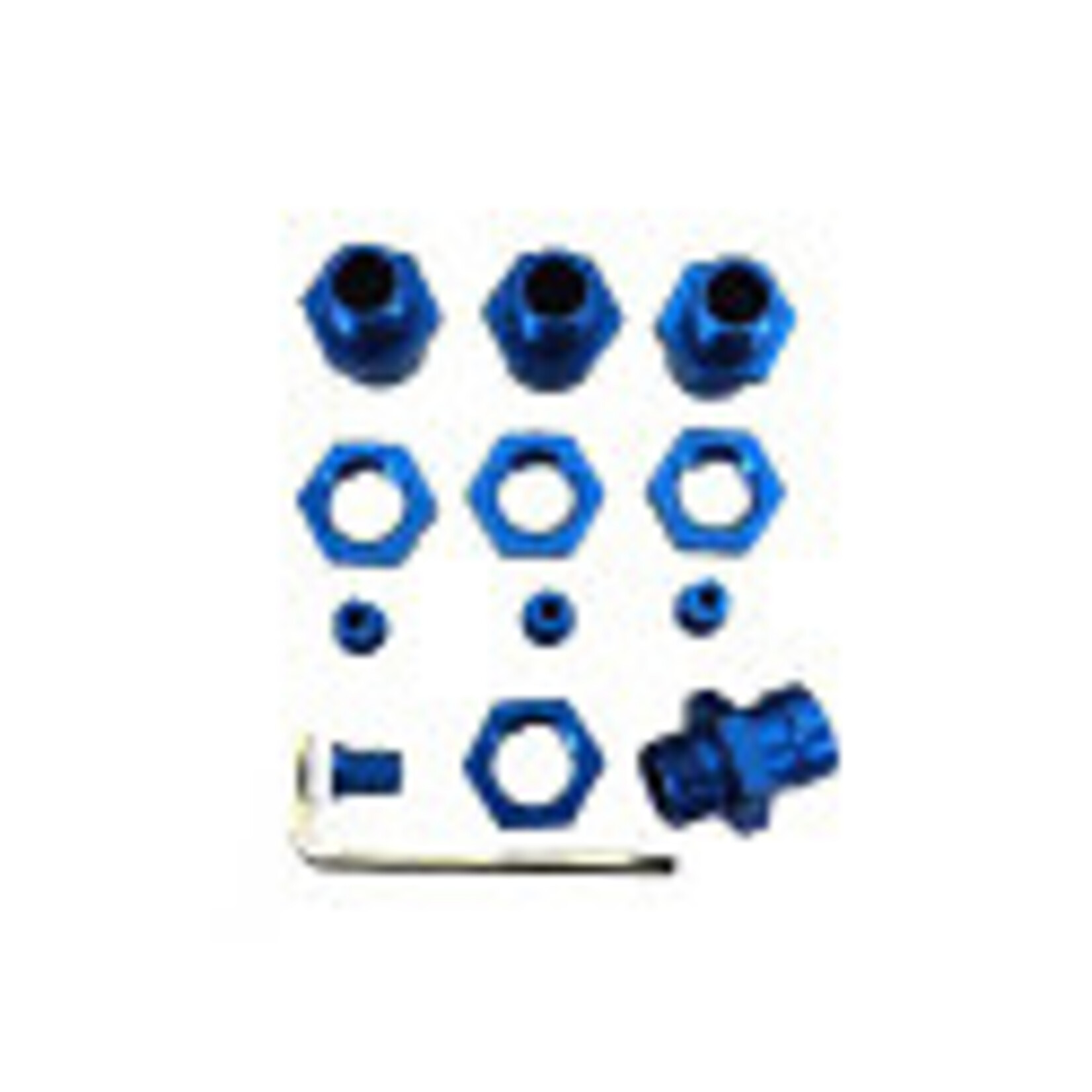 ST Racing Concepts Aluminum 17mm Hex Conversion Kit, Blue, for Traxxas Slash / Rally / Stampede / Hoss
