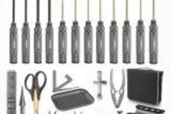 Powerhobby PHT013  Powerhobby RC Tool Set Screwdriver Pliers Wrench, Body Reamer Stand