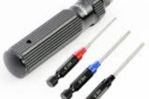 Powerhobby PHBPHT039  Powerhobby RC Hex Driver 1/4" Tool Set Metric 1.5, 2.0, 2.5mm with Handle