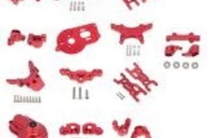 Powerhobby PHMINIT20-Red   PowerHobby LOSI Mini-T 2.0 Aluminum Upgrade Kit Knuckles Arms Steering C-hub Red