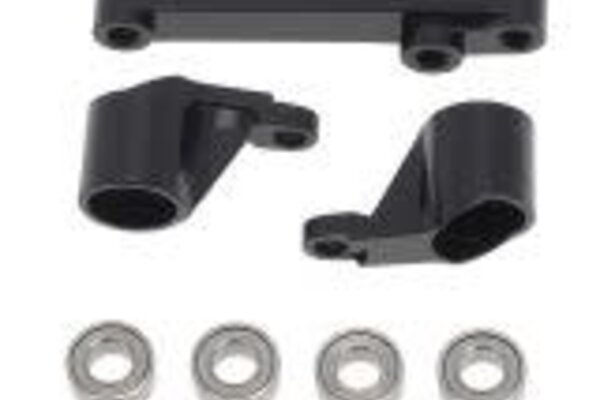 Powerhobby PHMINI2008-BLACK PowerHobby LOSI 1/18 Mini-T 2.0 Aluminum Steering Assembly MiniT Black