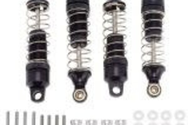Powerhobby PHBLOSI22BLACK  PowerHobby Losi Mini-T 2.0 Aluminum Front Rear Threaded Shocks MiniT Black