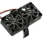 Powerhobby PH1293BLACK   Powerhobby 1/8 Aluminum Heatsink 40mm Dual High Speed Cooling Fans w/Cover