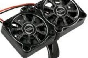 Powerhobby PH1293BLACK   Powerhobby 1/8 Aluminum Heatsink 40mm Dual High Speed Cooling Fans w/Cover