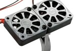 Powerhobby PHBPH1291GUN   1/5 Aluminum Heatsink with 40mm Dual High Speed Cooling Fans and Cover, Gunmetal