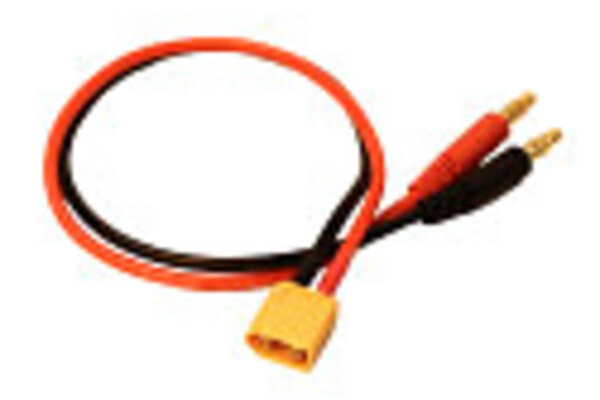 Racers Edge RCE1623  Charge Adapter: M XT60 to M 4mm bullets- 300mm wire