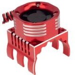 Powerhobby PHT1299-RED PowerHobby 1/8 Aluminum High Speed LED Lights Cooling Fan Heatsink Red