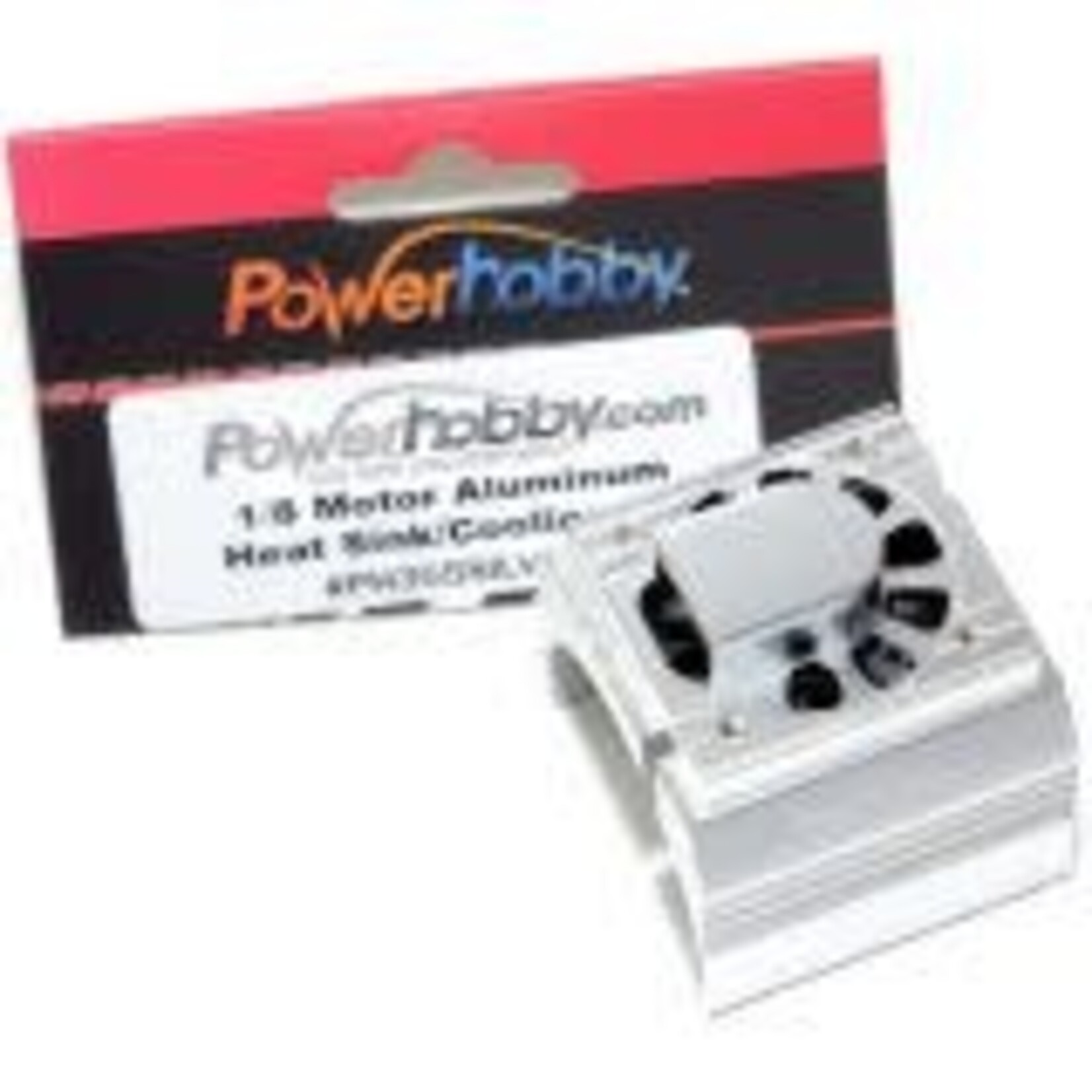 Powerhobby PH 1/8 fan Silver  Powerhobby Aluminum Motor Heatsink + Cooling Fan For 1/8 Size Motors