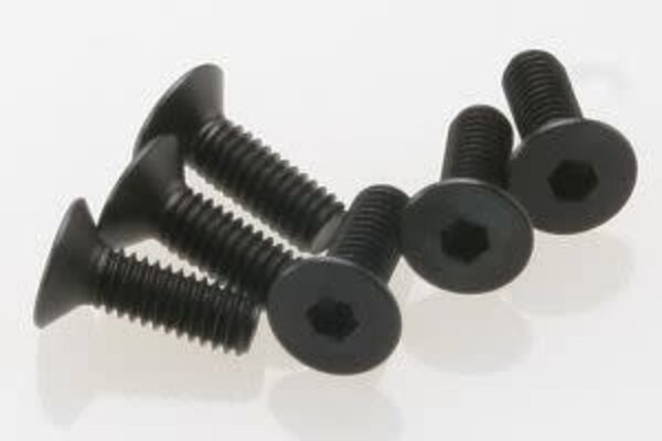 Traxxas 2542 Screws, 4x12mm countersunk machine (hex drive) (6)