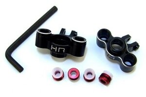 Hot Racing HRAVXS2101  Black Aluminum Knuckles, 1/16 (Red Screw)