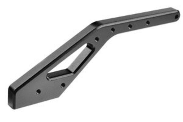 Corally (Team Corally) COR00180-865  Chassis Brace, Asuga XLR, Rear, Swiss Made 7075 T6, 3mm, Hard Anodized, Black, Made In Italy
