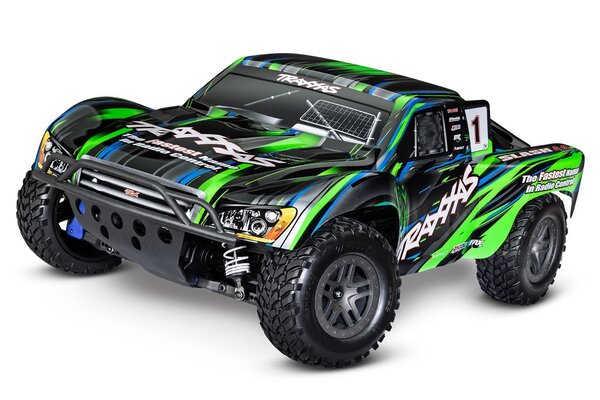 Traxxas 68154-4-FD Slash 4X4 BL-2s: 1/10 Scale 4WD Short Course Truck GREEN