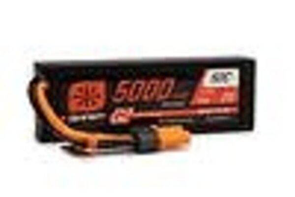 SPEKTRUM SPMX52S50H5  7.4V 5000mAh 2S 50C Smart G2 Hardcase LiPo Battery: IC5