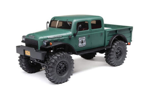 Axial Racing AXI00007T2  1/24 SCX24 Dodge Power Wagon 4WD Rock Crawler Brushed RTR, Green