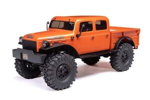 ARRMA AXI00007T1  1/24 SCX24 Dodge Power Wagon 4WD Rock Crawler Brushed RTR, Orange