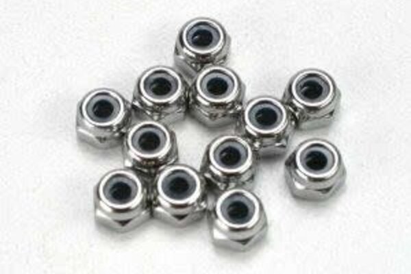 Traxxas 5158 Nuts, 2.5mm nylon locking (12)
