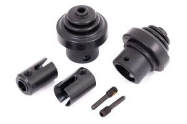 Traxxas 9587 Drive cup, front or rear (hardened steel) (for differential pinion gear)/ driveshaft boots (2)/ boot retainers (2)