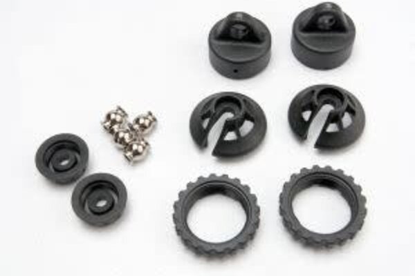 Traxxas 5465 Caps and spring retainers, GTR shock (upper cap (2)/ hollow balls (2)/ bottom cap (2)/ upper retainer (2)/ lower retainer (2))