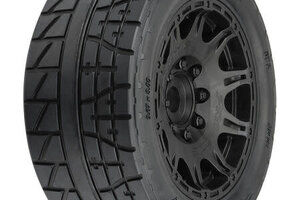 Proline Racing PRO1020510  1/6 Menace HP BELTED F/R 5.7" MT Tires Mounted 24mm Blk Raid (2)