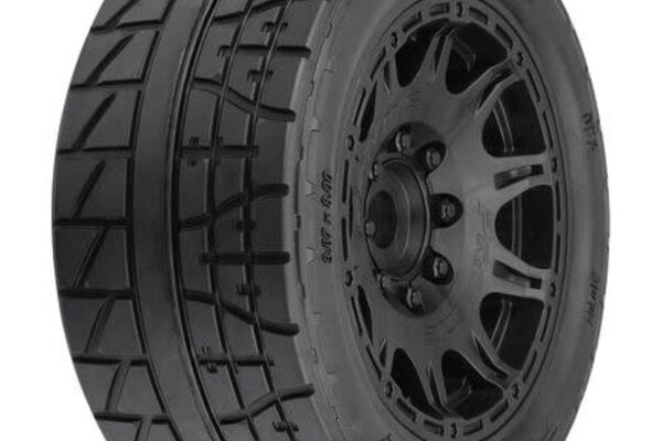 Proline Racing PRO1020510  1/6 Menace HP BELTED F/R 5.7" MT Tires Mounted 24mm Blk Raid (2)