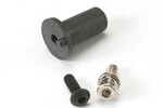 Traxxas 5661 Motor mount hinge post/ 4x12mm BCS (1)/ 4x10mm CS with split and flat washer (1)