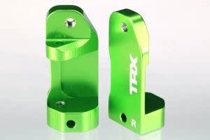Traxxas 3632G Caster blocks, 30-degree, green-anodized 6061-T6 aluminum (left & right)/ suspension screw pin (2)