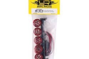 Yeah Racing YEA-YA-0370RD  Yeah Racing 125mm Aluminum LED Light Bar w/5 Light Pods (Red)
