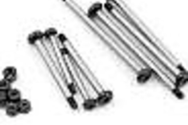 ST Racing Concepts SPTST3640BK  POLISHED STEEL LOCK-NUT STYLE HINGE-PIN KIT (BLACK)