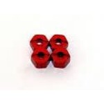 ST Racing Concepts SPTST3654-12R  ALUMINUM HEX ADAPTER TRAXXAS RED