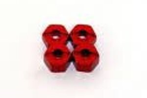 ST Racing Concepts SPTST3654-12R  ALUMINUM HEX ADAPTER TRAXXAS RED