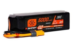 SPEKTRUM SPMX56S30  22.2V 5000mAh 6S 30C Smart G2 LiPo Battery: IC5