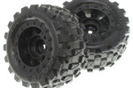 Redcat Racing RER13657  Pre-mounted 1/16th Scale Tires(Black)(2pcs)