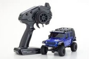 Kyosho KYO32528MB  Mini-Z 4x4 Series Readyset Jeep Wrangler Unlimited Rubicon w/Accessory Parts, Ocean Blue Metallic