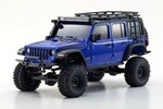 Kyosho KYO32528MB  Mini-Z 4x4 Series Readyset Jeep Wrangler Unlimited Rubicon w/Accessory Parts, Ocean Blue Metallic