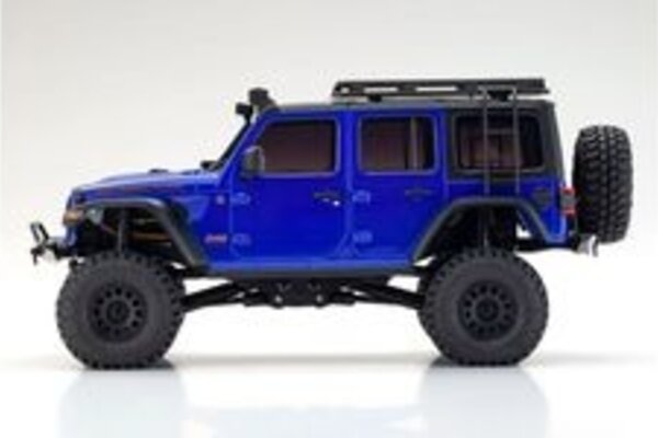 Kyosho KYO32528MB  Mini-Z 4x4 Series Readyset Jeep Wrangler Unlimited Rubicon w/Accessory Parts, Ocean Blue Metallic