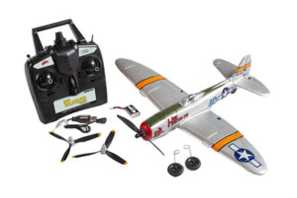 RAGE RC RGRA1307  P-47 Thunderbolt Micro RTF Airplane with PASS (Pilot Assist Stability Software) System