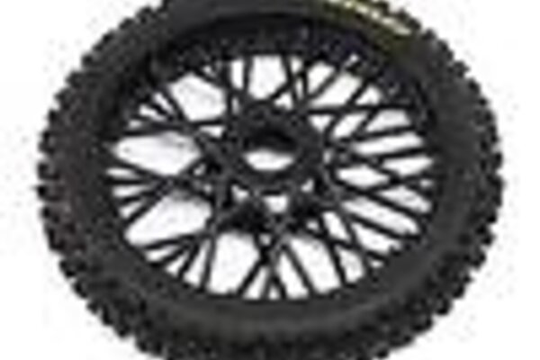 LOSI LOS46004	 Dunlop MX53 Front Tire Mounted, Black: PM-MX
