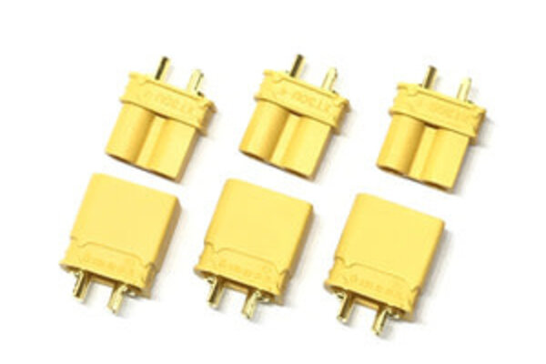 Maclan Racing HADMCL4129   XT30U connectors 3 Female + 3 Male