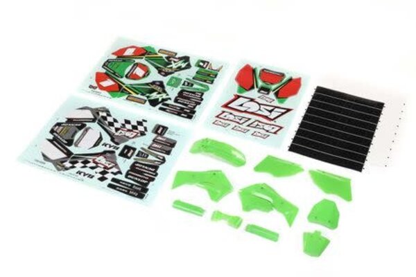 LOSI LOS260002   Green Plastics with Wraps: Promoto-MX
