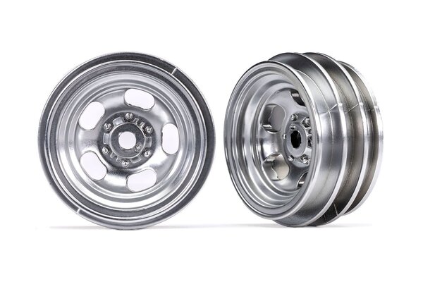 Traxxas 9869  Wheels, 1.0" (satin chrome) (2)