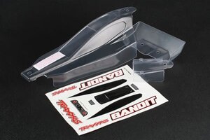 Traxxas 2417 Body, Bandit® (front & rear) (clear, requires painting)/ window, lights, grille decal sheet