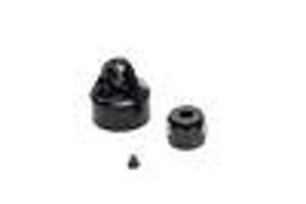 LOSI LOS363001  	Shock Cap Set, Aluminum, Black: PM-MX