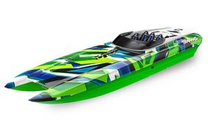 Traxxas 57046-4-GRNR DCB M41 Widebody:  Brushless 40' Race Boat with TQi™ Traxxas Link™ Enabled 2.4GHz Radio System & Traxxas Stability Management (TSM)®
