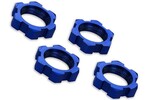 Traxxas 7758   Wheel nuts, splined, 17mm, serrated (blue-anodized) (4)