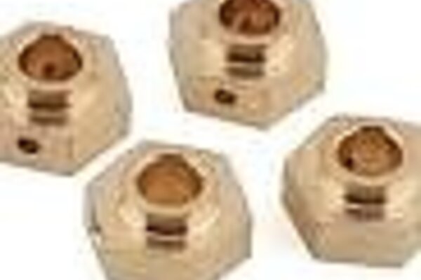 Yeah Racing YEA-AXSC-019  Yeah Racing Axial SCX10 III/Capra Brass 12mm Hexes (4)