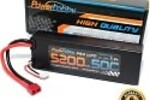Powerhobby PHB2S520050DNS   POWER HOBBY 5200mAh 7.4V 2S 50C LiPo Battery  Hardwired T-Plug