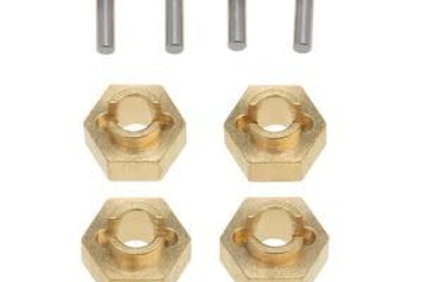 Powerhobby PHBPHSCX2435  Axial SCX24 Brass 7mm Wheel Hex Hubs Jeep C10 Betty